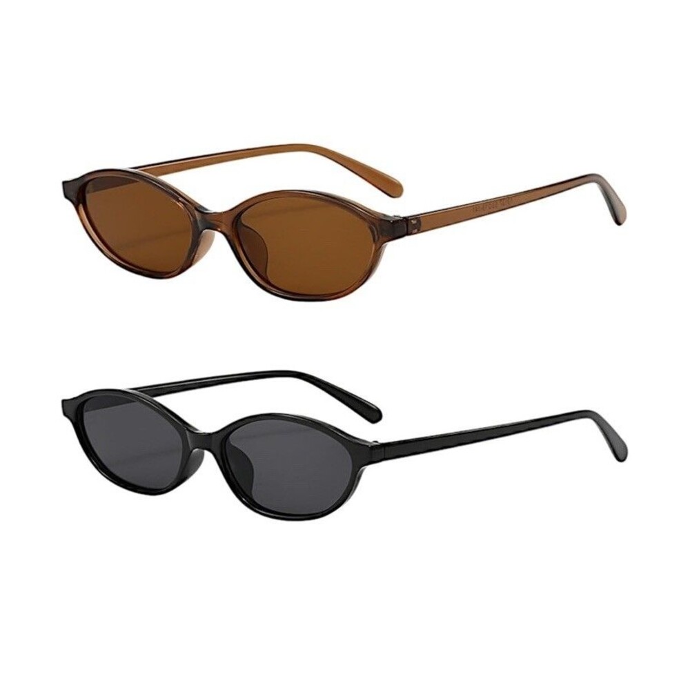 Retro Oval Sunglasses for Women Small Cat Eye Sun Glasses Womens Trendy Y2K NIB
